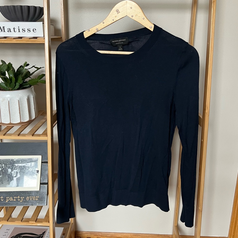 Basic Navy Sweater Banana Republic